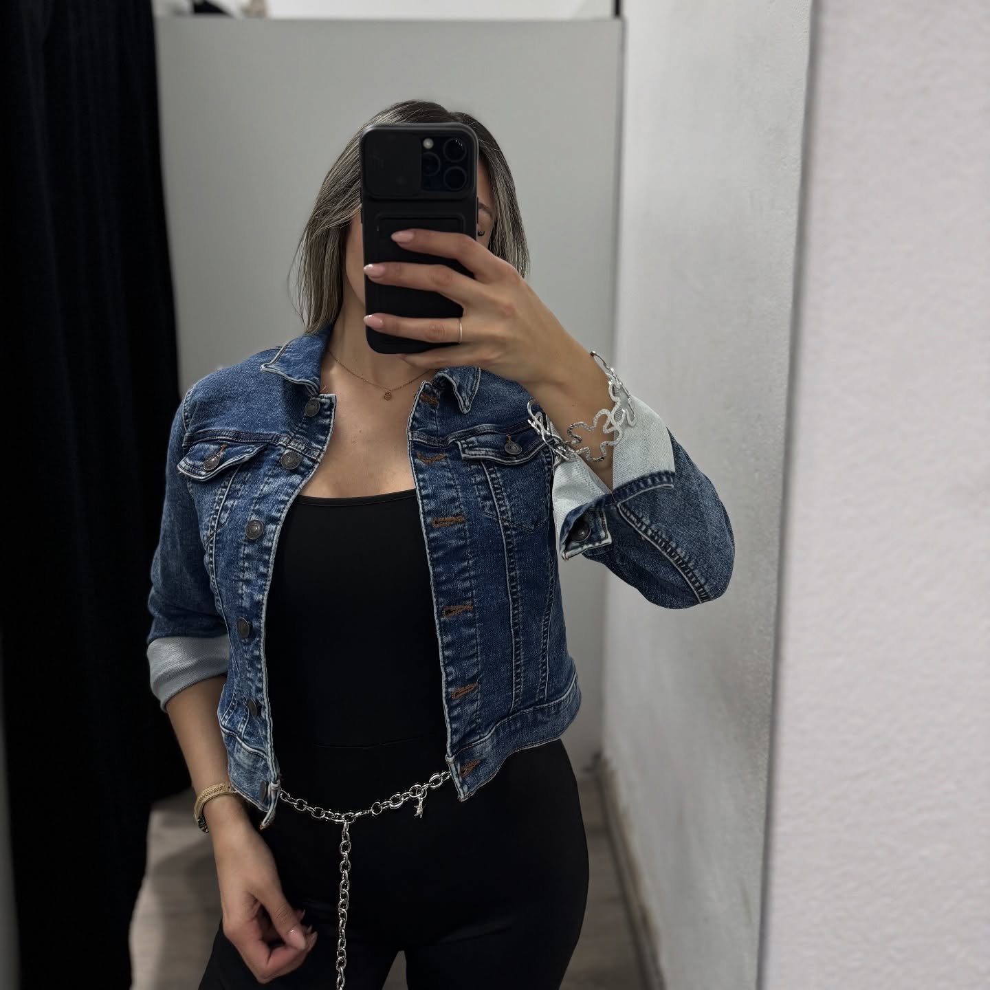 Campera de jean extra licra