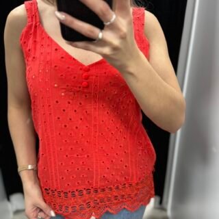 Blusa símil broderie
