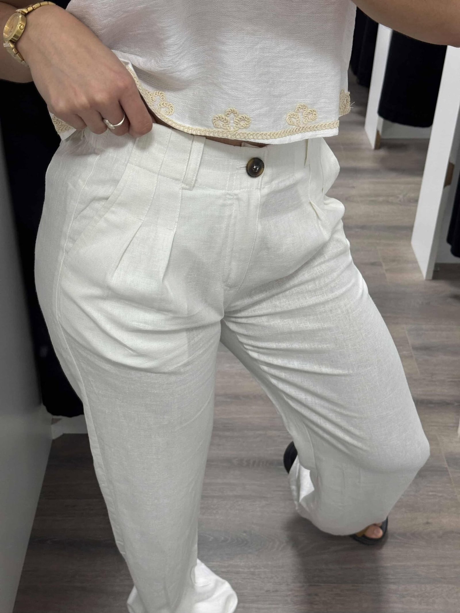 Pantalón sastrero de lino - Imagen 4