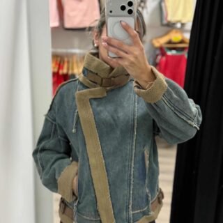 Gamulán de jean forrada