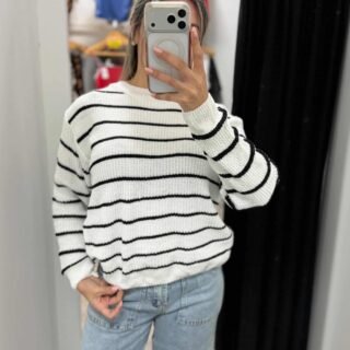 Buzo en chenille rayas