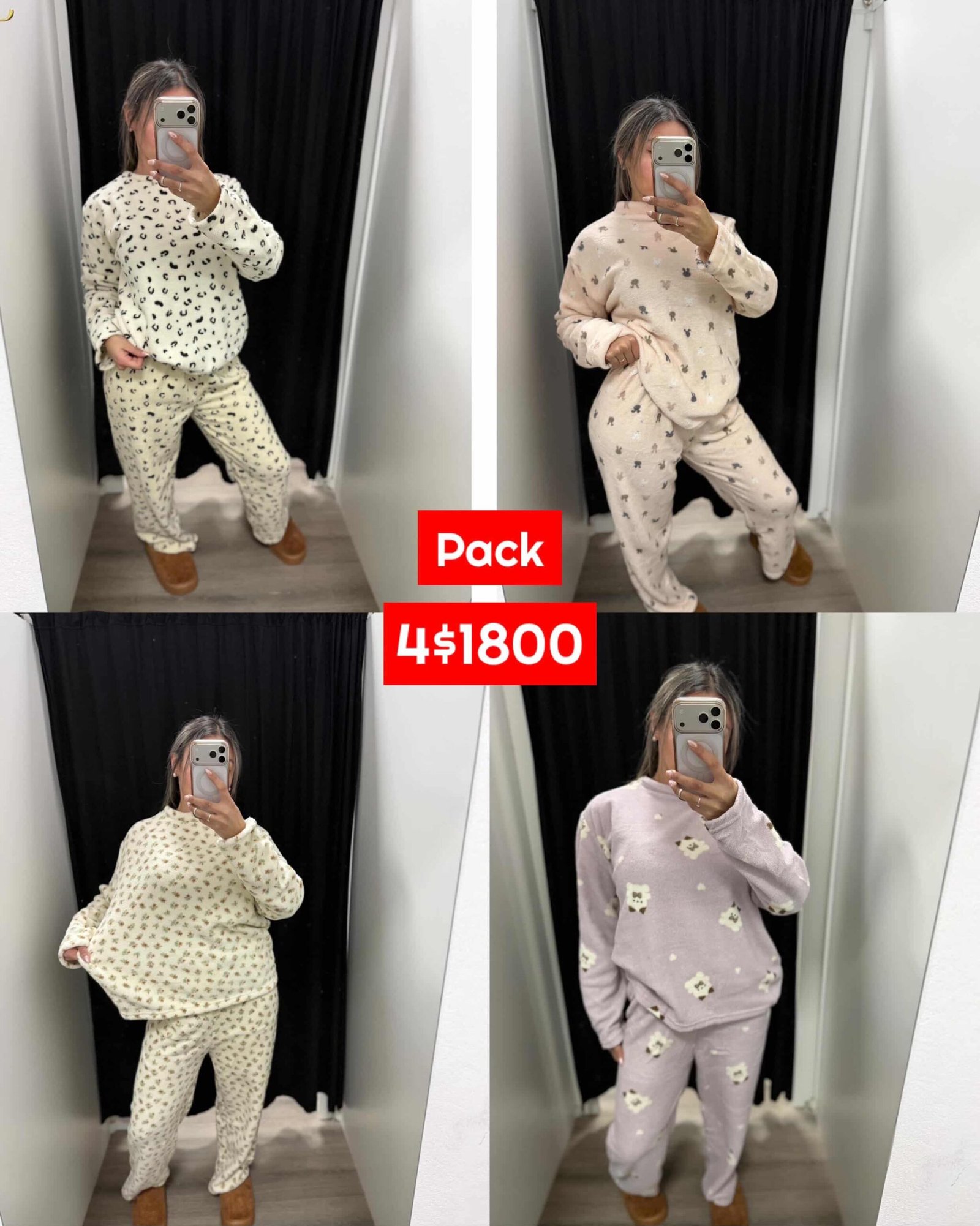Pack pijamas estampado