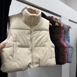 Chaleco puffer pana