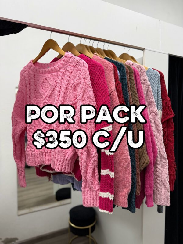 Pack 3 buzos en chenille