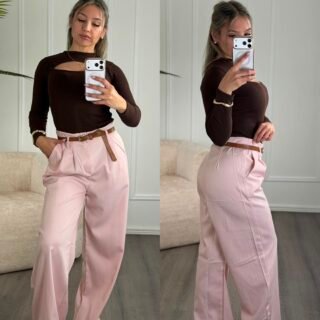 Pantalón de vestir con cinto