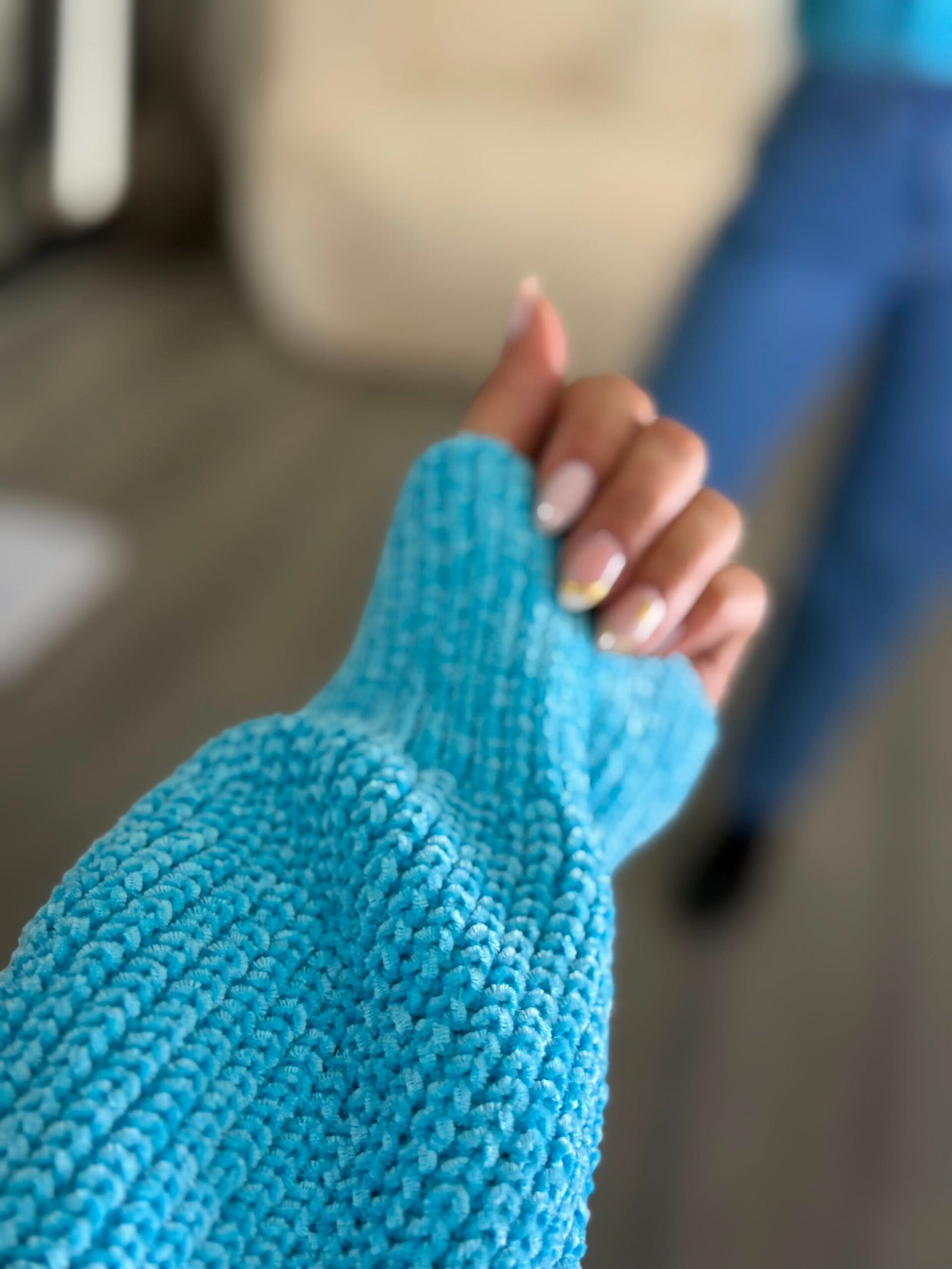 Buzo chenille celeste - Imagen 2