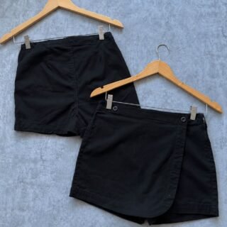 Short pollera con licra black A095