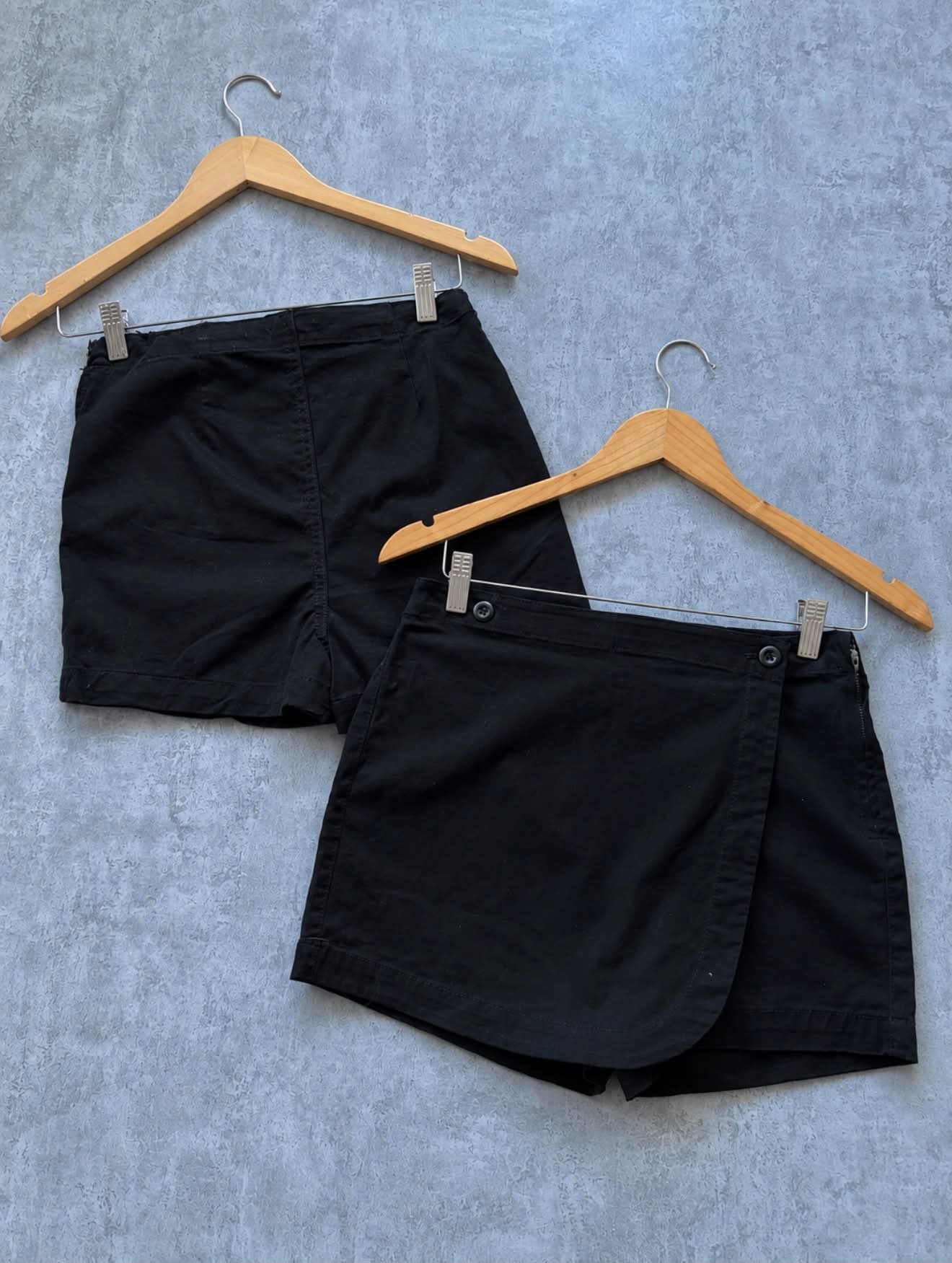 Short pollera con licra black A095