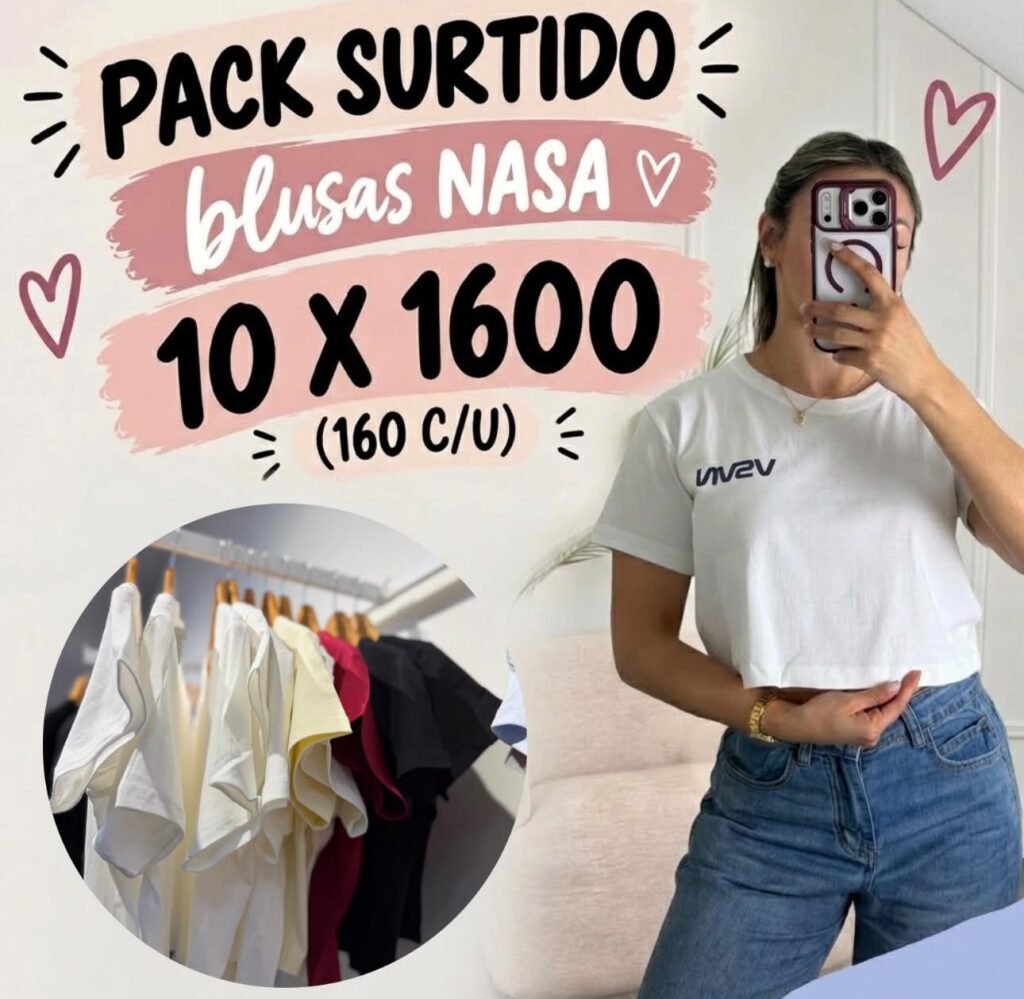 Pack X10 remeras en algodón A147