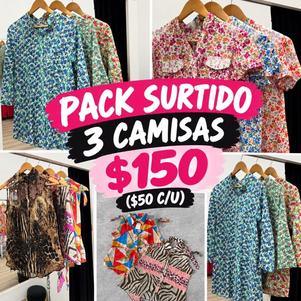 PACK x3 SURTIDO CAMISAS A159