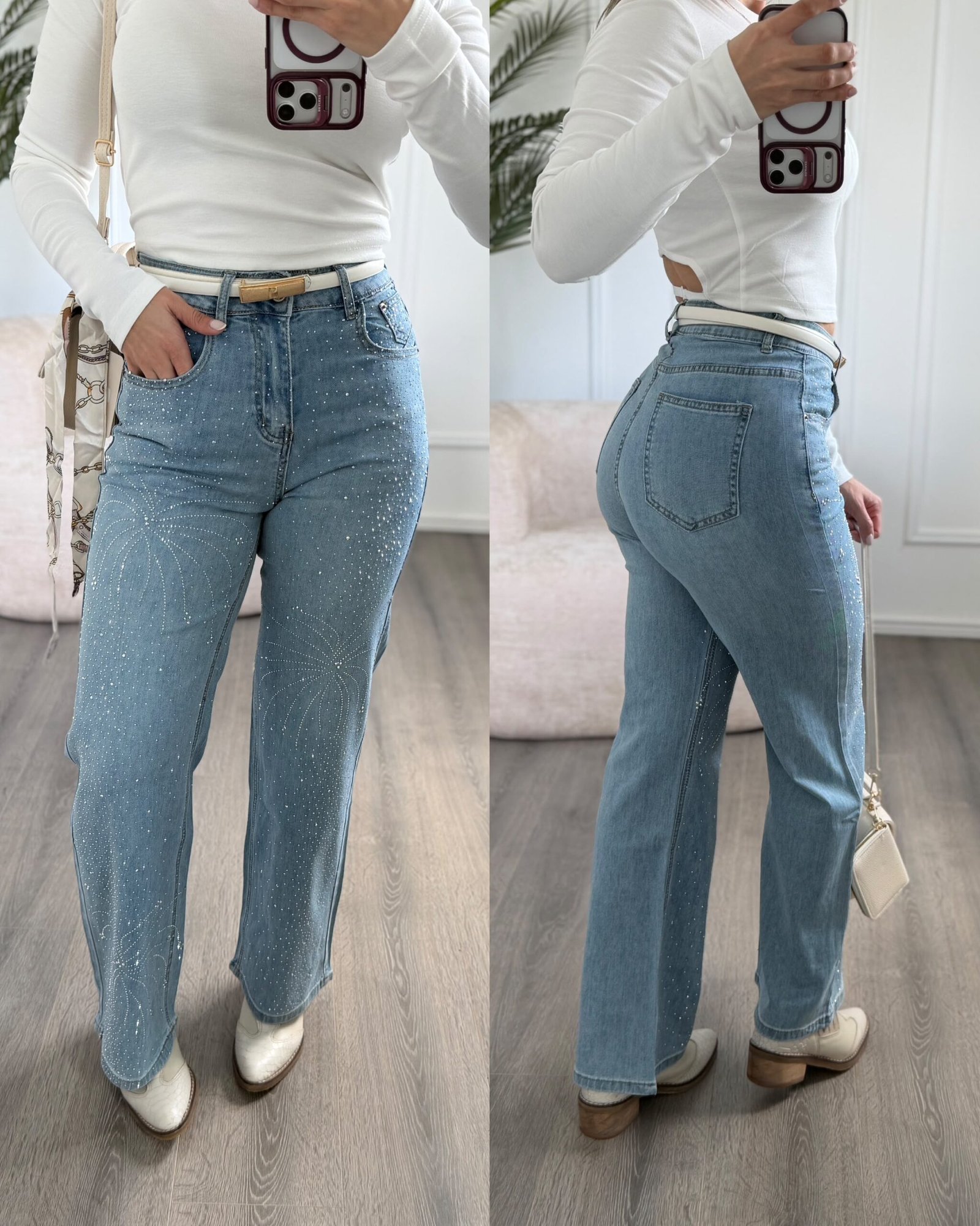Jean con brillos A165